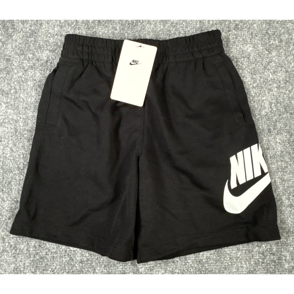 Nike‎ Kids Size 6 Black Sportswear Club Fleece Pockets Logo Shorts NWT